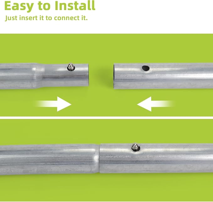 Trampoline Poles Replacement for Skywalker Or Jumpzylla,Galvanized Trampoline Enclosure Pole for Skywalker or Jumpzylla,Replace Parts#4201 4202 4135 OR for Jumpzylla 8ft 10ft&12ft 14ft