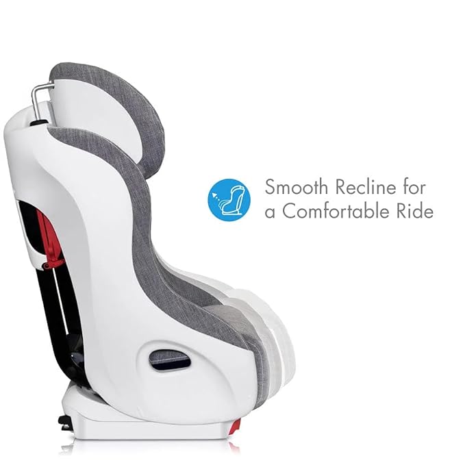 Clek Foonf Convertible Car Seat with Rigid Latch System, Crumple Zone Safety System, Adjustable Headrest, Reclining Design, Anti-Rebound Bar & Flame Retardant-Free (Edge Ziip)