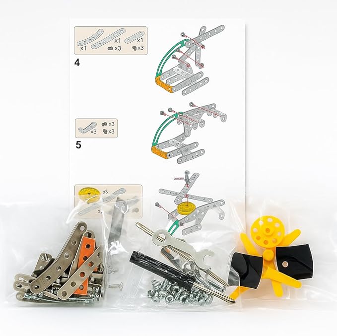 STEM Helicopter Building Kit for Kids Ages 8-12 | Metal Erector Set Engineering & Construction Toy | Educational DIY Model Kit for Boys & Girls | STEM Learning Toy Gift