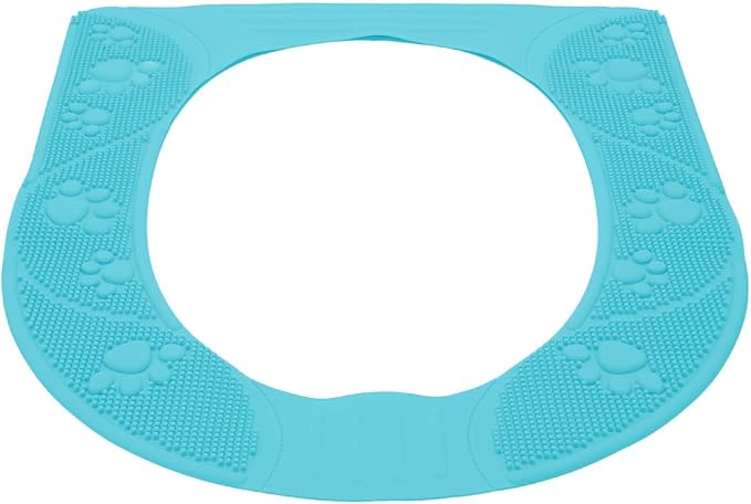 POCREATION Reusable Toilet Seat Cover, Universal Silicone Toilet Seat Cover Non Slip Washable Pad Warm for Elderly Children Light Thick (Sky Blue)