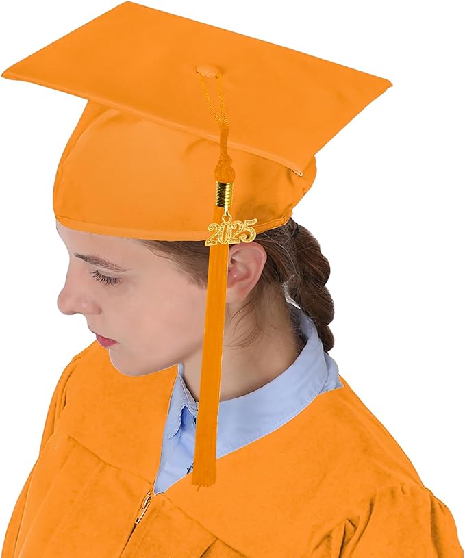 GraduationMall Matte Graduation Gown Cap Tassel Set 2025 for High School and Bachelor