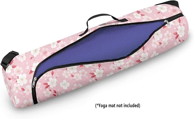Yoga Mat Bag with Adjustable Shoulder Strap and Handle Zipper, 30in Wide x 6.3in Diameter for Yoga Mat Storage