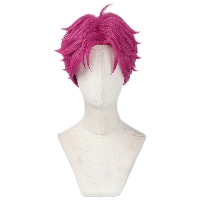 Pink Kp Group Dance Wig Halloween Costume Hair Cover for Parties Stage Performances（Pink）