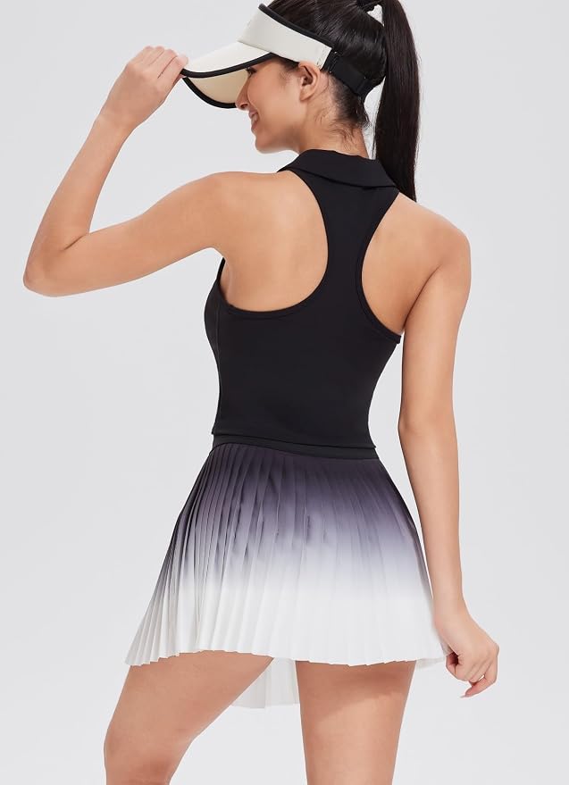 AFZ Golf Outfits for Women Preppy Golf Dress Clothes Athleisure Tennis Skirt and Top Sets