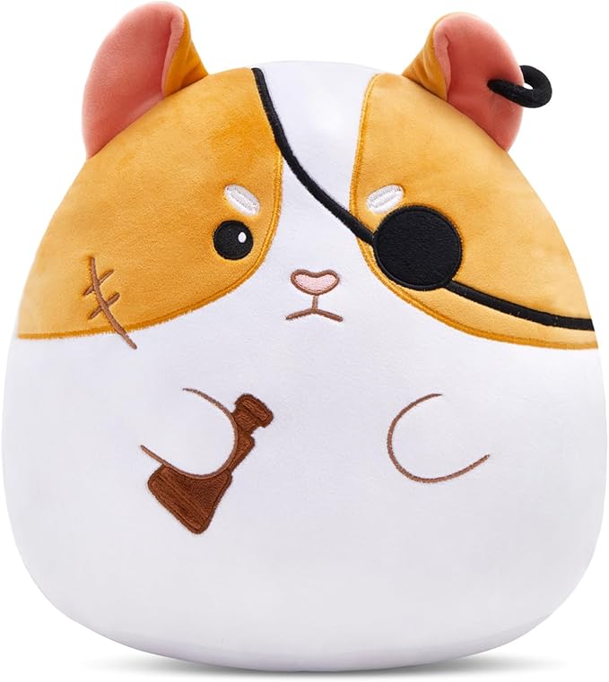 Pirate Corgi Plush Pillow - Soft Pirate Dog Stuffed Animal Toy for Bedroom, Playroom Nursery Room Decor,Pirate Dog Pillows Boys & Girls Gift,12’’