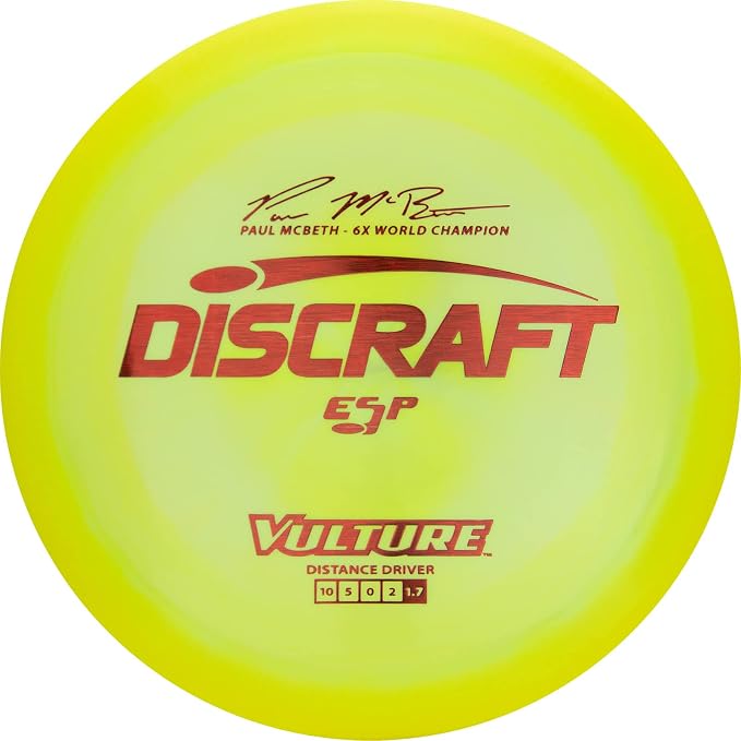 Discraft ESP Vulture Paul McBeth 6X Signatuer Series 170-172 Gram Distance Driver Golf Disc