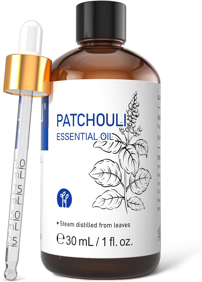 HIQILI Patchouli Essential Oil, for Diffuser, Homemade Perfume, Skin Care, Aromatherapy, Gift for Hippie Friend-30ML | for Diffuser Aromatherapy,Skin Care,Homemade Perfume,Ideal Gift Choice,Large-30mL/1.01 fl.oz