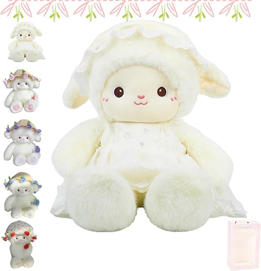 Baby Sheep Bouquet Rose Bouquet Plush Toy, Baby Sheep Bouquet Plush - 2-in-1 Convertible Gift with Detachable Floral Hood, Perfect for Valentine's Day & Birthdays