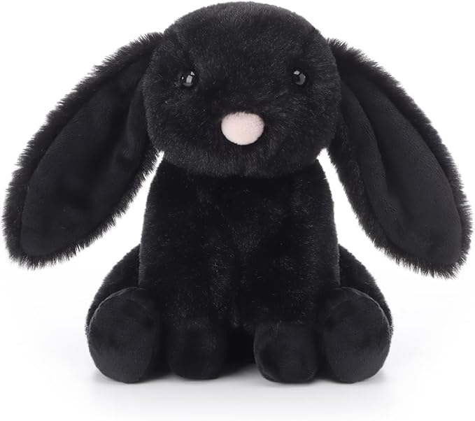 Apricot Lamb Black Bunny Stuffed Animals for Kids, Soft Cute Plush Toys for Baby Girl and Boy, 6 Inches