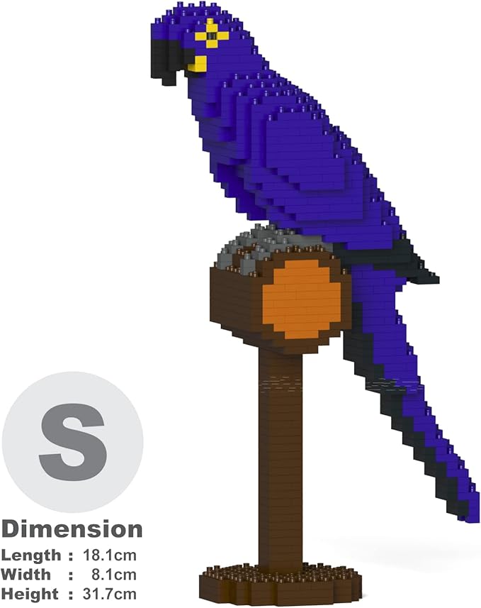 JEKCA Hyacinth Macaw 01S | Parrot Plastic Building Blocks | Age 14+