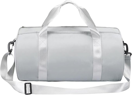 Small Gym Bag for Women Small Duffle Bag with Wet Compartment Sport Bags Gym Tote Bag for Workout Yoga Swimming Dance (Gray(wet pocket))