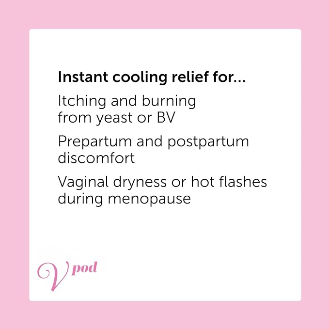 Reusable Cooling Gel Pods for Vaginal Dryness & Vulva Itching - Menopause Relief, Intimate Skin Care & Postpartum Comfort - Supports Vaginal Moisturizing - Skin-Friendly & Odor-Free - 1 Pack