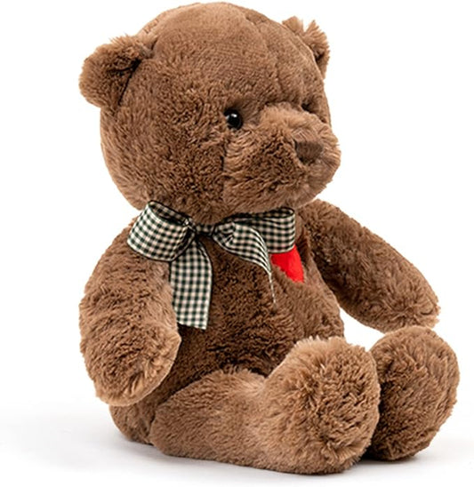 15”Teddy Bear with Heart Cute Brown Teddy Bear Stuffed Animals for Valentines Day Soft Stuffed Bear Plush Bear Plushie Toys Gifts for Girlfriend Boyfriend Kid.