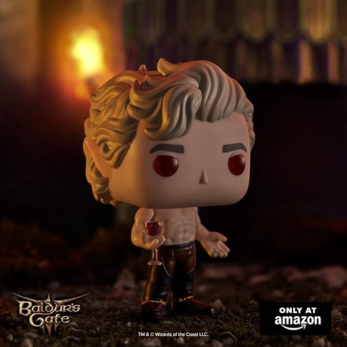 Funko Pop! Games: Baldur's Gate 3 - Astarion - Shirtless - Amazon Exclusive - Collectable Vinyl Figure - Gift Idea - Official Merchandise - Toys for Kids & Adults - Video Games Fans