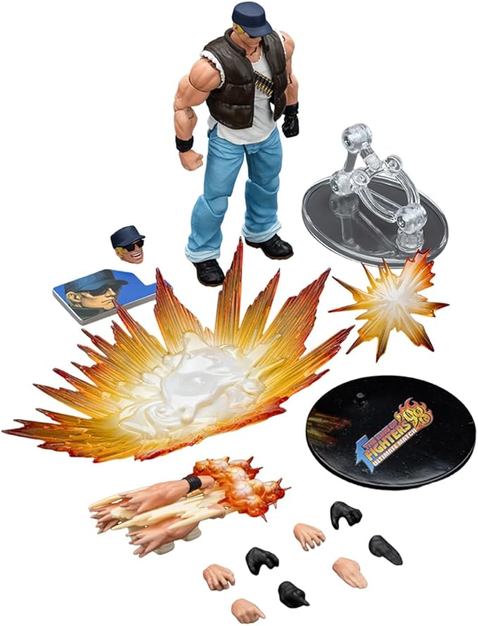 JOYTOY SNK 1/18 Action Figure - KOF'98UM -Ikari Warriors Team-Clark Still,9.84",Flexible and Posable Collection Model Birthday Gifts for Kids Age15+ JT01727 Pre Order