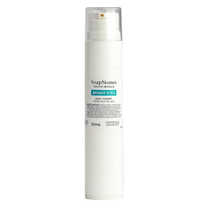 Soapstones Bright Eyes Moisturizing Eye Cream for Dark Circles & Spot Defense - Shea Butter, Avocado Oil, & Sweet Almond Oil Under Eye Cream for Aging Lines, Scars, and Discoloration