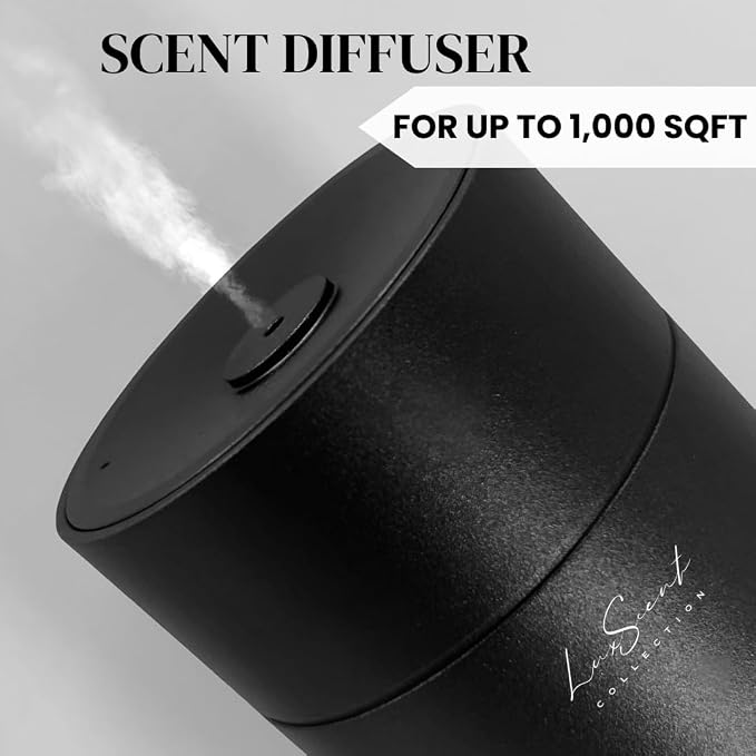 Wireless Aroma Diffuser with 120mL Iconic Scent Oil Included - for up to 1000sq. ft Coverage - Hotel Scent Diffuser - Remote Control - Home Luxury Essential Oil Diffuser - Aromatherapy