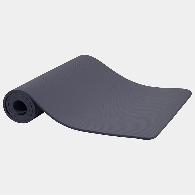 Peekabu 1 or 1/2 Inch Yoga Mat Thick Exercise Workout Mat with Extra Carry Strap Non-slip Fitness Mat Gym Pilates Mat for Stretching & Floor Home Workout Outdoor Training