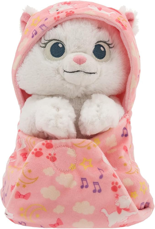 DISNEY STORE Unisex-Children Babies Collection: Marie Plush in Swaddle with Detailed Plush Features - Soft Toy - Stuffed Animals for Babies - Perfect for Fans & Kids