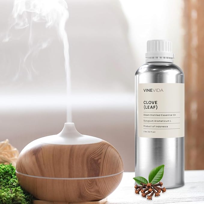 VINEVIDA [32oz] Clove (Leaf) Essential Oil - Bulk Essential Oil for Soap Making and Candle Making