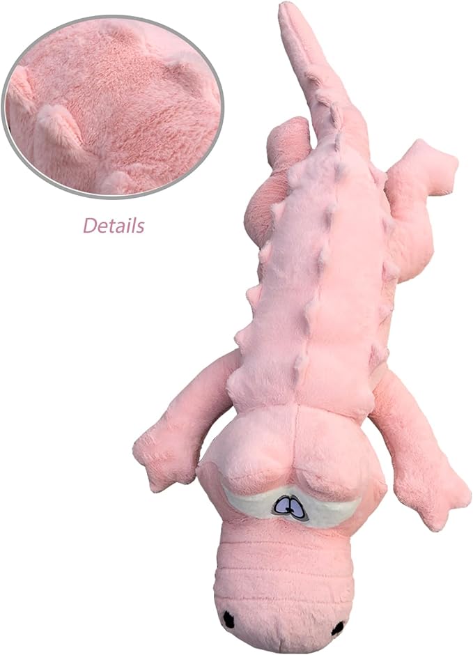 Hofun4U Alligator Plush Pillow, 38 inch Alligator Stuffed Animal, Home Decoration Christmas Valentine’s Birthday Gift for Boys Girls Adults Kids (Pink)