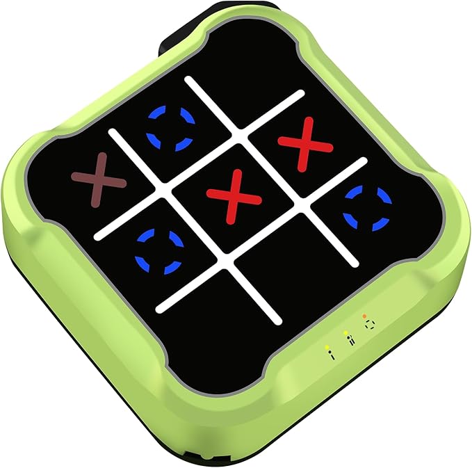 Tic-Tac Toe Game for Kids: 4-in-1 Electronic Handheld Puzzle Game - Portable Sensory Toy for Kids Age 6-12 Years Old Travel School Family Fun - Birthdays Gift for Boys Girls