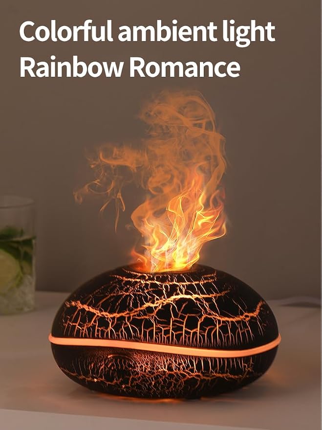 Essential Oil Diffusers Ultrasonic UFO Aromatherapy Diffuser, Ultrasonic Diffuser, Cool Mist Humidifier, 7 Colors LED Lights Changing for Home, Office, Spa 200ml (Crack)