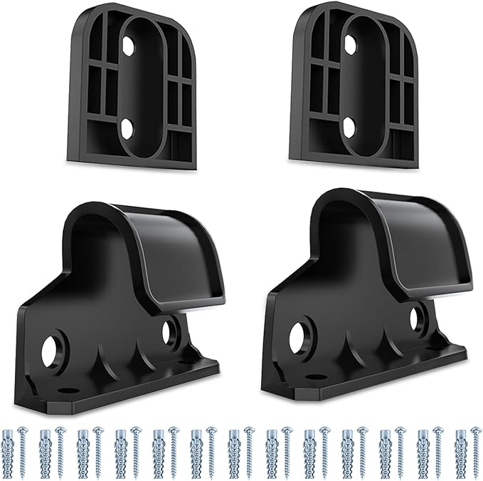 Retractable Baby Gate Replacement Parts Compatible with 55" W x 33" H Retractable Baby Gates Including 2 Latches+2 Brackets+1 Set of Screws for Dog Gate Easy Installation