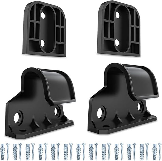 Retractable Baby Gate Replacement Parts Compatible with 55" W x 33" H Retractable Baby Gates Including 2 Latches+2 Brackets+1 Set of Screws for Dog Gate Easy Installation