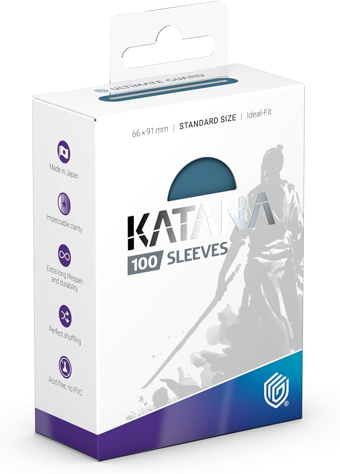 Ultimate Guard Katana Card Sleeves: 100 Standard Size TCG Sleeves, 66 x 91mm, Mountain Haze Back, Tournament Quality, No PVC & Acid-Free, High Clarity