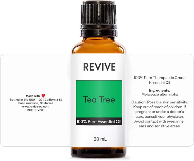 Tea Tree Essential Oil 30mL by Revive Essential Oils - 100% Pure Therapeutic Grade, for Diffuser, Humidifier, Massage, Aromatherapy, Skin & Hair Care