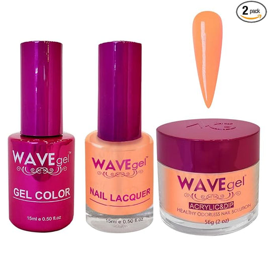 WAVEGEL Soak-Off Gel, Nail Lacquer & Acrylic/Dip Powder Matching Set - Princess Collection - #95 Checkmate