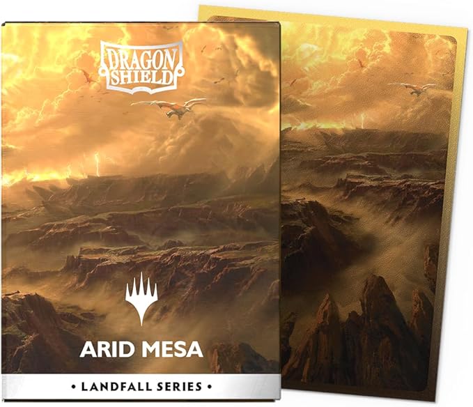Dragon Shield | Matte Dual Art Sleeves | MTG Landfall Series | 100 CT - Smooth & Tough Premium TCG Sleeves | Compatible with Pokemon, One Piece & Magic the Gathering | Arid Mesa
