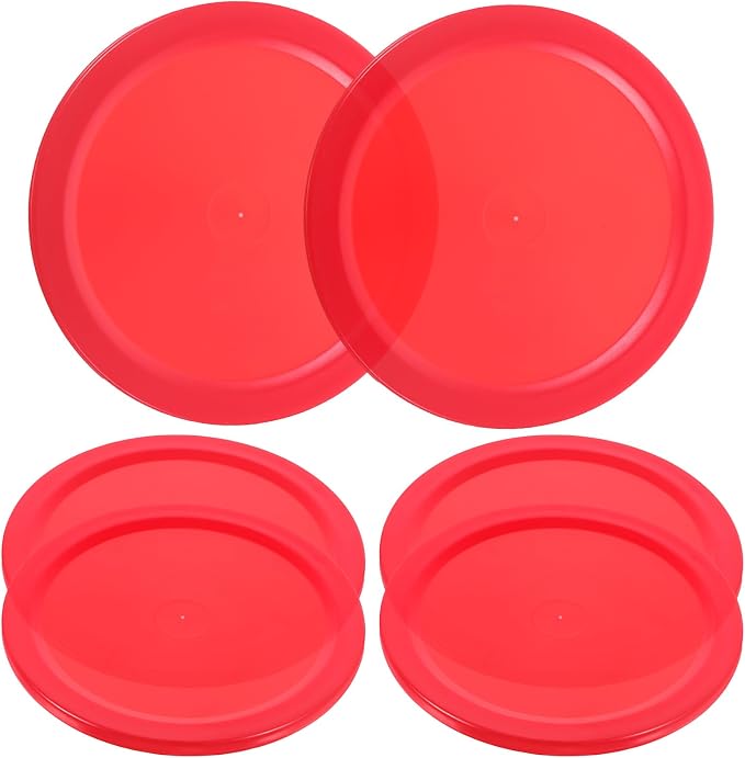 5Pcs Red Mini Air Hockey Table Pucks 50mm Puck Table New 2-inch Convenient and Attractive Air Hockey Arcade and Table Games