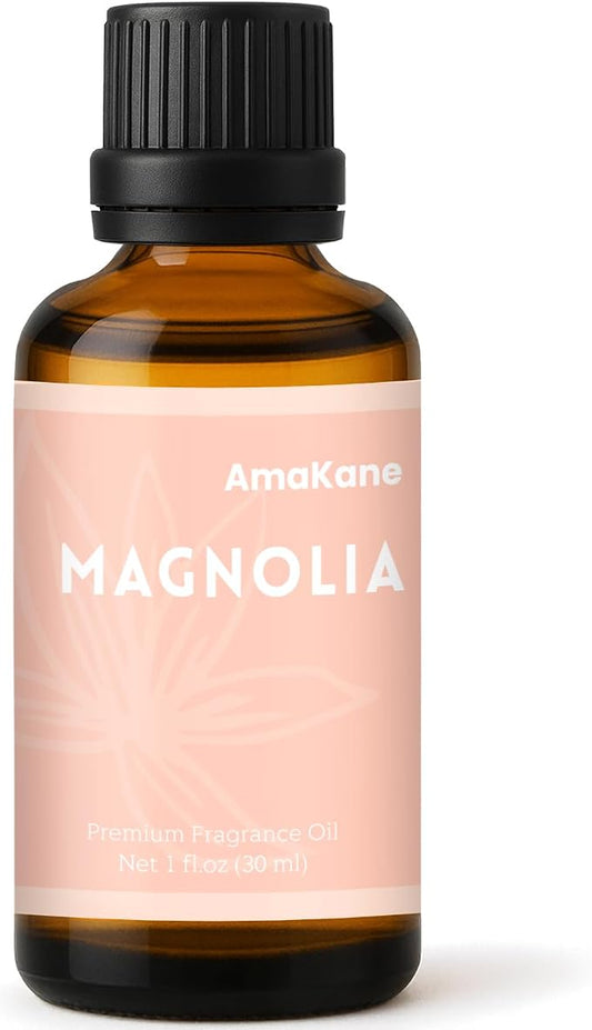 AmaKane Magnolia Essential Oil for Diffusers for Home, Floral Fragrance Oil for Candle Making, Premium Magnolia Aromatherapy Oil, DIY Soap Making Scents, 30ml