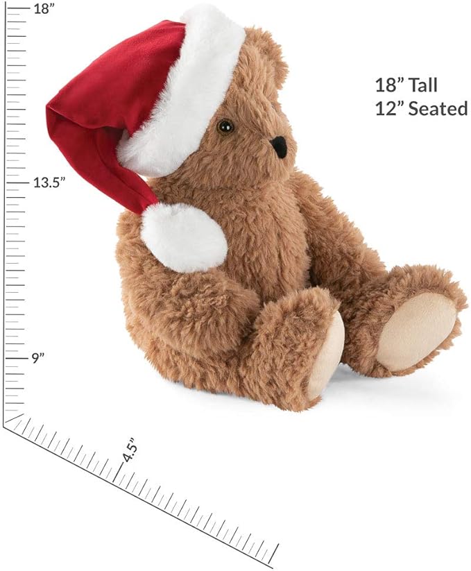 Vermont Teddy Bear Christmas Bears - Christmas Stuffed Animals, 18 Inch, Santa Bear, Soft