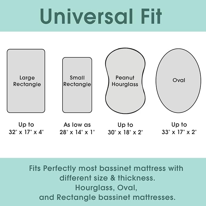 Stretch Fitted Bassinet Sheet Set BROLEX 2 Pack Cradle Sheets for Bassinet Pad/Mattress,Unisex Boys Girls,Ultra Soft,Space Planet