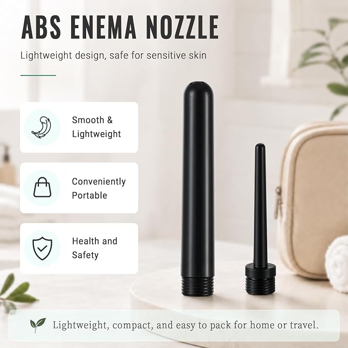 Shower Enema System with Water Control Valve , Enema Attachment with 100 Inches Hose and Diverter and for Men and Women Portable Cleaning, Enema Nozzle Kit Cleaner Attachment