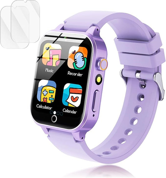 Kids Games Watch, with 26 Puzzle Games, Touch Screen, HD Camera, Alarm Clock, Toys for Ages 4-12 Years Old.Birthday Gift for Boys Girls (Purple)