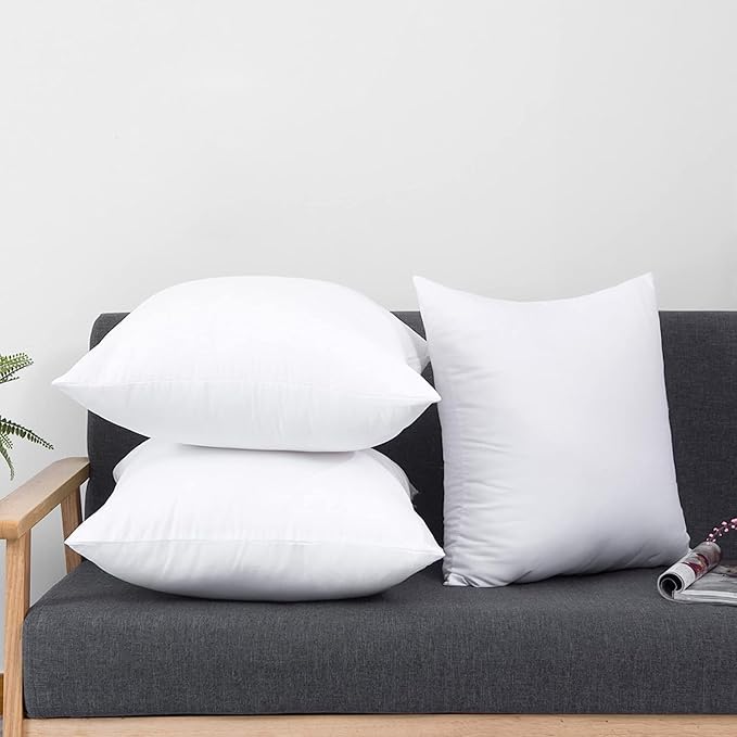 HITO 12x20 Pillow Inserts (Set of 2) - Decorative Square Throw Pillows White for Couch Bed Sofa