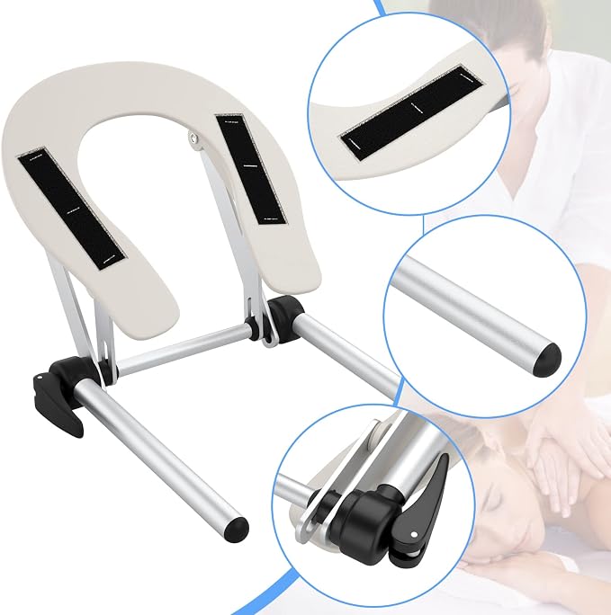 Noverlife Aluminum Universal Face Cradle for Massage Table, Lightweight Standard Massage Headrest Cradle, Professional Face Space Holder Face Cradle Replacement for Massage Bed Spa Beauty Therapy