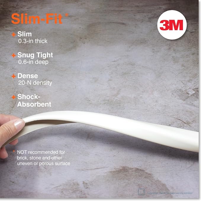 Roving Cove Slimfit Edge Protector for Baby Proofing (9ft Small Edge Only), Soft Rubber Foam Furniture Edge Bumper Guard, Desk Edge Cushion, 3M Adhesive, Oyster White (Off White)