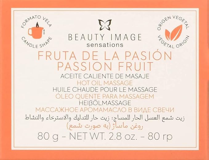 Beauty Image Passion Fruit Hot Oil Body Massage Candle
