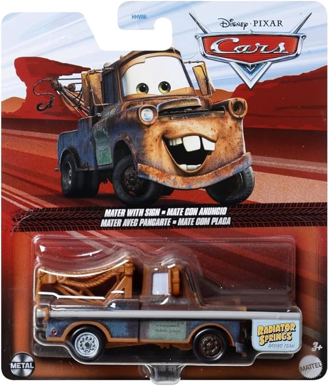 Mattel Mater with flag, Hook Cars 1:55, Die-cast car, metal, HTX86