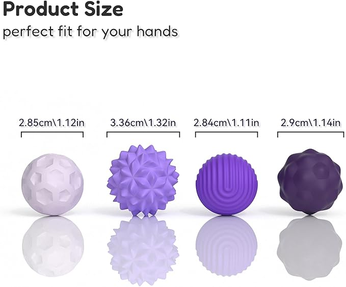 Large Magnetic Sensory Fidget Ball Toy, 8Pcs Silicone Sensory Stress Relief Toys for Adults, Teens with Autism, ADHD, Anxiety, Stocking Stuffers for Women Men Teen Gift (Purple and Green, Large)