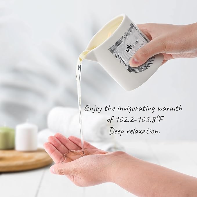MELONY Soy Massage Oil Candle | Coconut | 8.1OZ / 230G | Perfect Intensive Skin Treatment Candle | Nourishing with Almond Oil, Shea Butter & Cocoa Butter | Massage & Moisturise