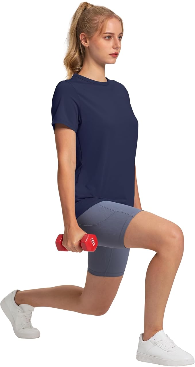 OFEEFAN Workout Tops for Women UPF 50+ Breathable Quick Dry Loose Fit T Shirt Outdoor Yoga Running Hiking Gym Tee Top