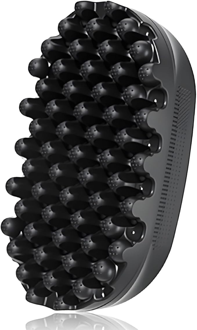 Rubber Curling Hair Brush，Premium Twist Tool for Afro Hair，Ideal for Curly, Coiled, 4C Hair，Quick & Easy Styling，Black