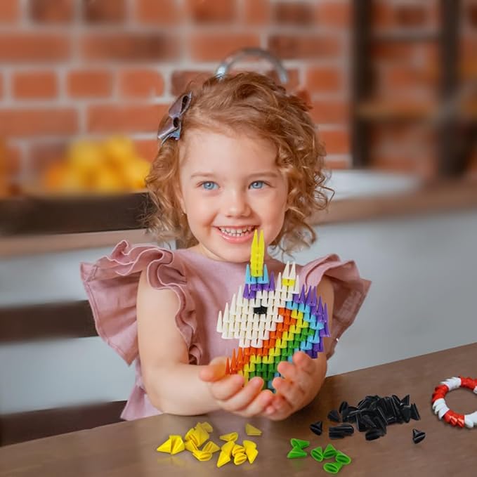 Tricofun Classic 500 Pieces Soft Building Blocks for Kids - Rainbow Mix Set - STEM Toys Educational Building Toys kit - Silicone Rubber for Preschool Kids Boys and Girls Aged 6+ Gift(MIX01)