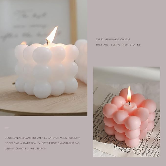 2PCS Bubble Candle White Aromatherapy